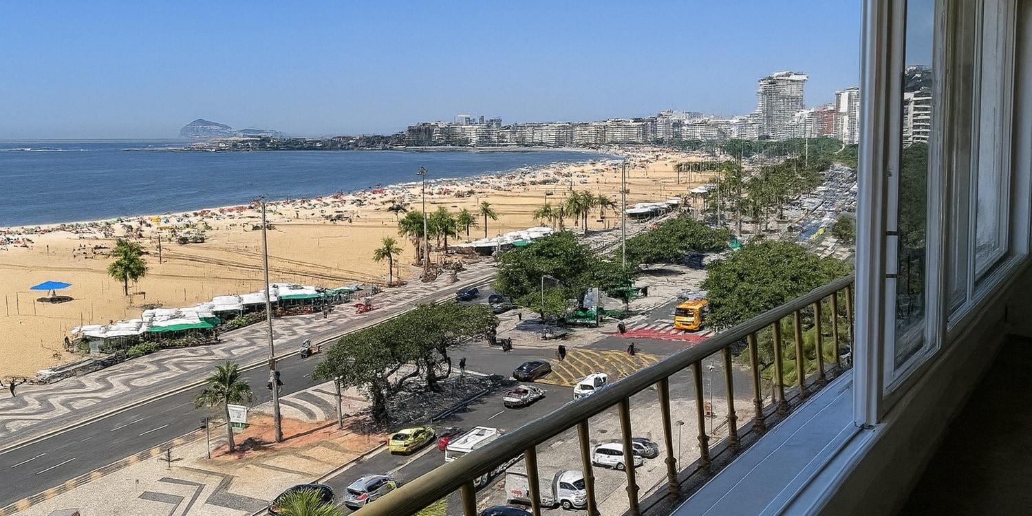 Квартира с 4 спальнями в Copacabana | Avenida Atlântica • Готова