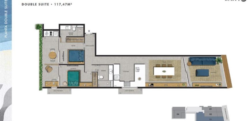 2-bedroom apartment in Copacabana | Atlântico Bait • Ready to move in