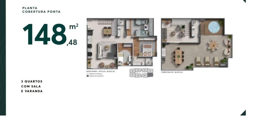3 Bedrooms Duplex Penthouse, Barra da Tijuca, Pedra da Gávea View — photo 10