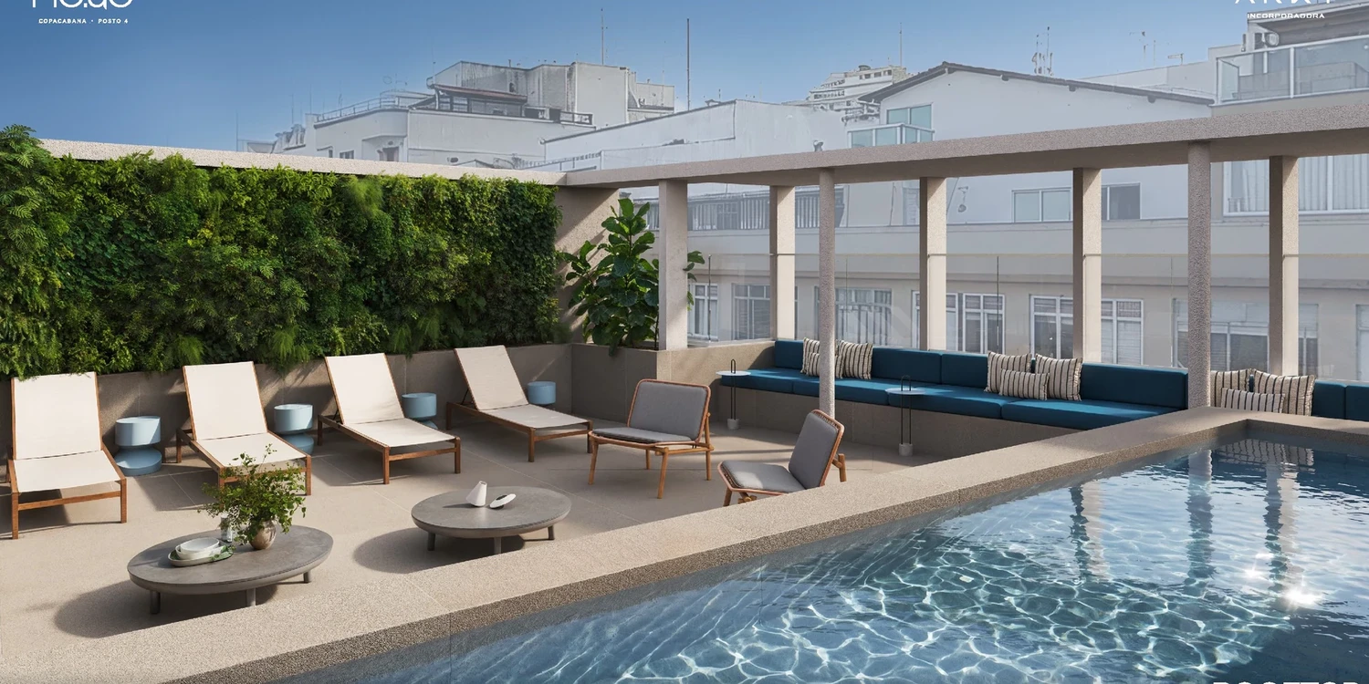 Rooftop e piscina do MO.dO Copacabana