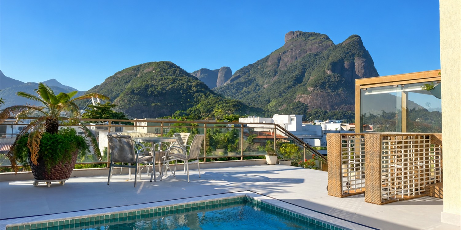 Cobertura Dúplex de 4 quartos na Barra da Tijuca | Jardim Oceânico • Pronta